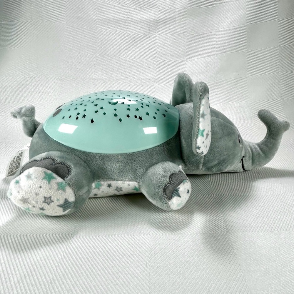 SwaddleMe Slumber Buddies Elephant Plush Star Projector Night Light Soother Grey